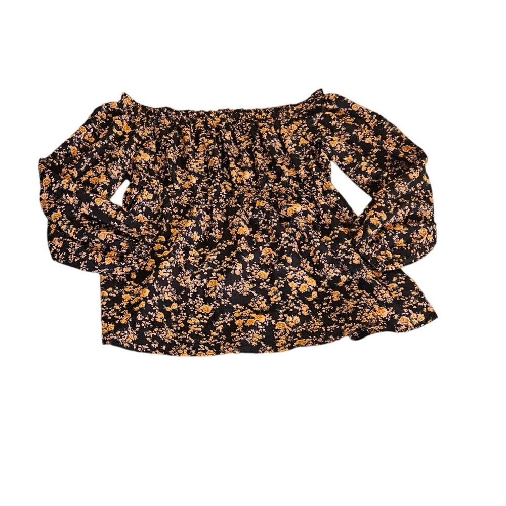 Shein Large Floral Long Sleeve Shirt